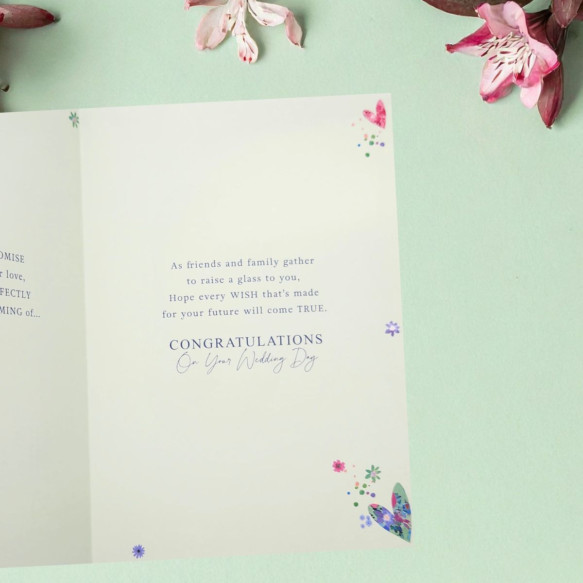 Wedding Day Card - Floral Bubbly