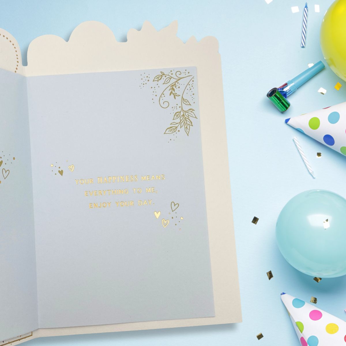 Husband Birthday Card - Large Luxury Blue Tits