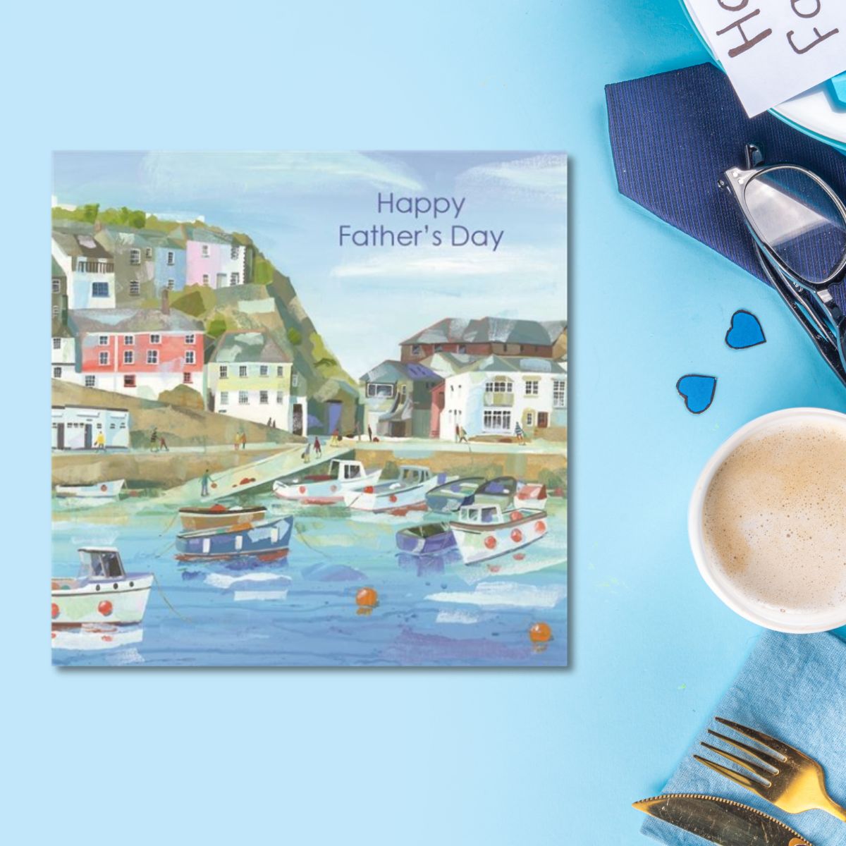 Dad Father's Day Card - Gallery Harbour Scene