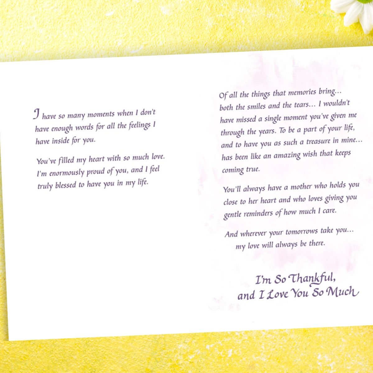 For You My Daughter Card - 3-Fold Blue Mountain Arts