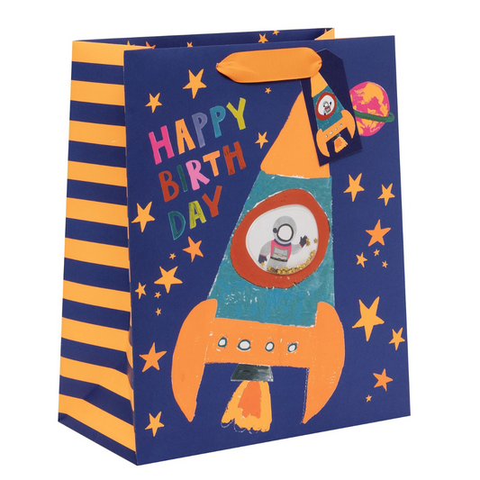 Gift Bag Large - Rocket Boy Birthday