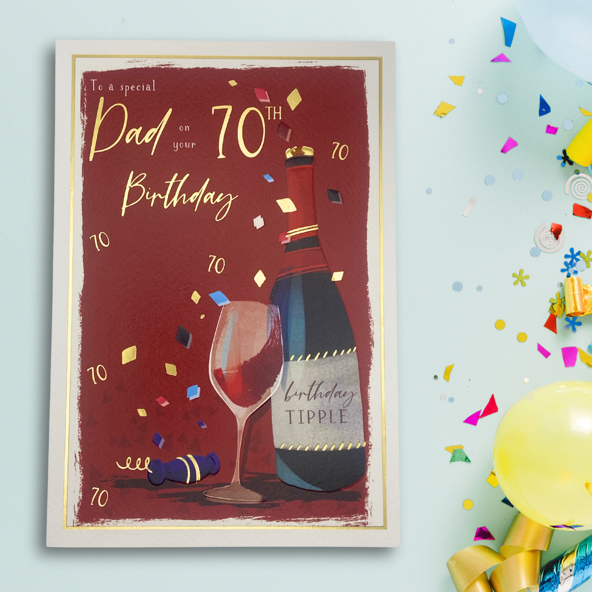 Dad 70th Birthday Card - Skylight Birthday Tipple