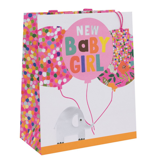 Gift Bag Large - Baby Pink Elephants