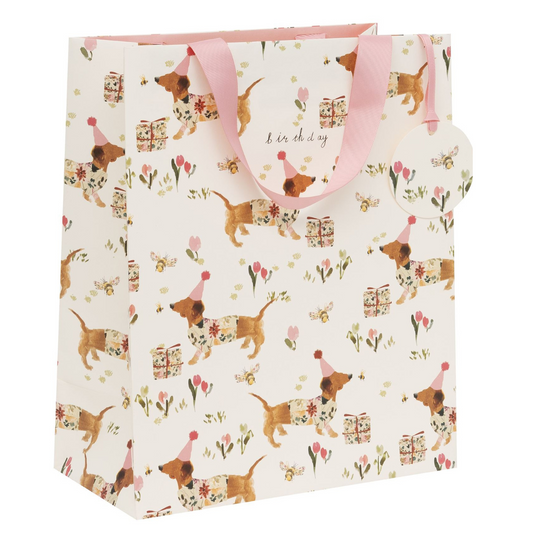 Gift Bag Large - Sausage Dog Party