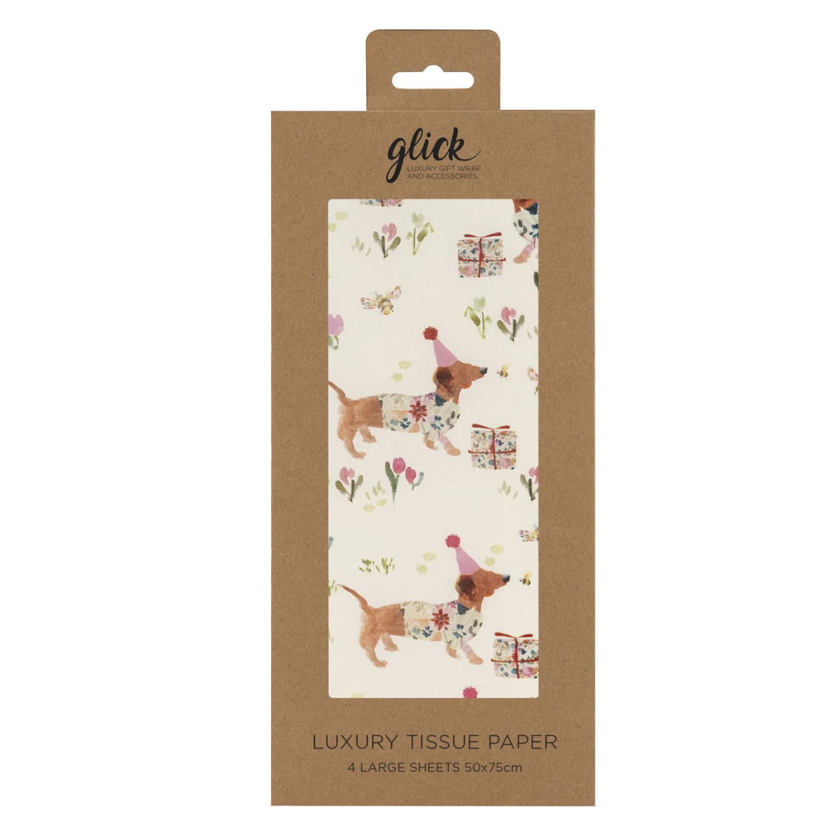 Printed Tissue Paper - Sausage Dog Party
