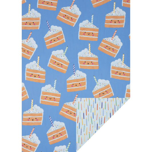 Giftwrap - Luxury Cakey Blue Wrapping Paper