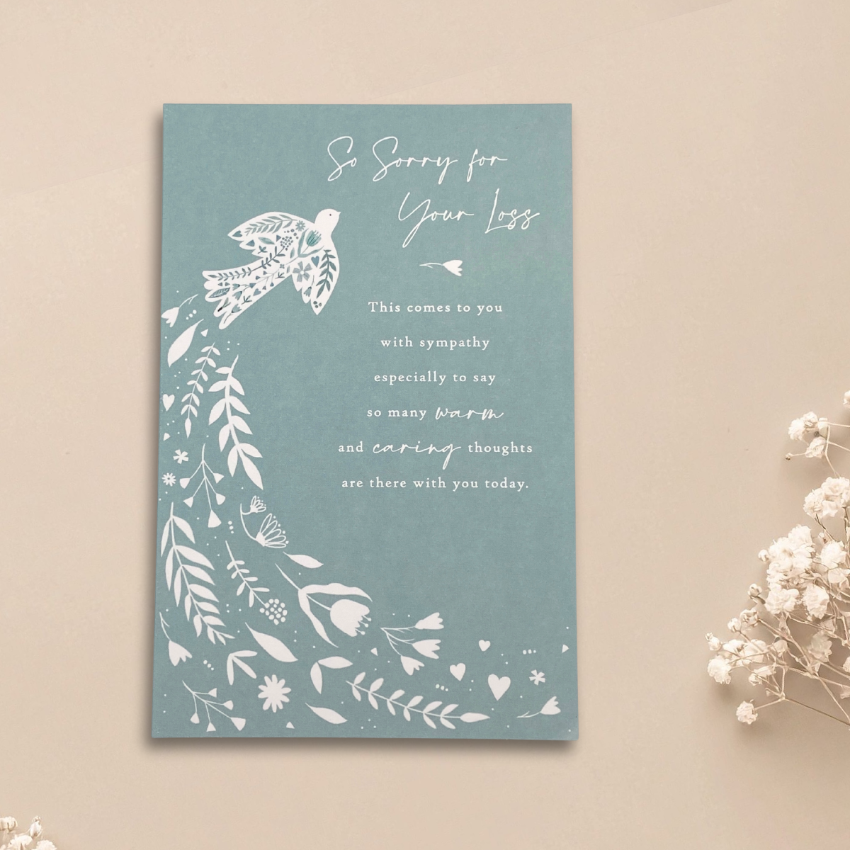 Sympathy Card - Flower & Dove