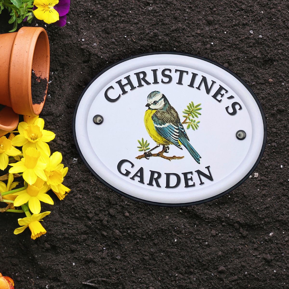 British Birds Decorative Garden Sign - Christine