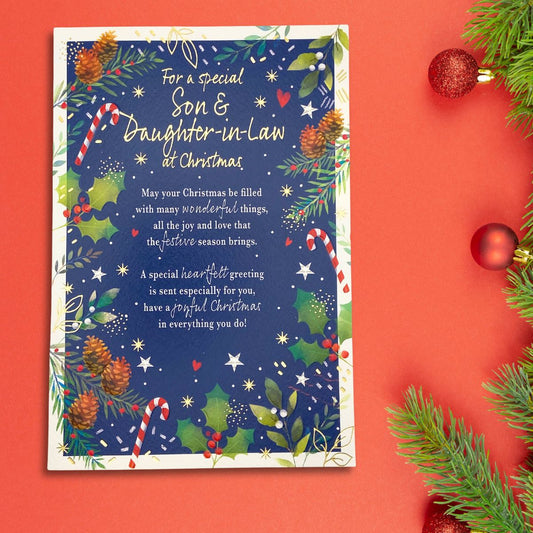 Son & Daughter-In-Law Christmas Card - Most Especially For You
