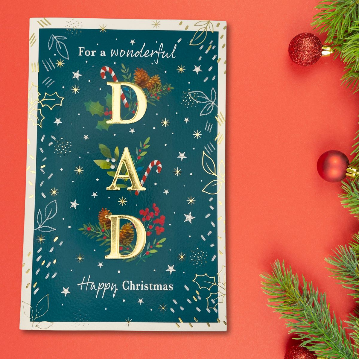 Dad Large Christmas Card - Most Especially For You