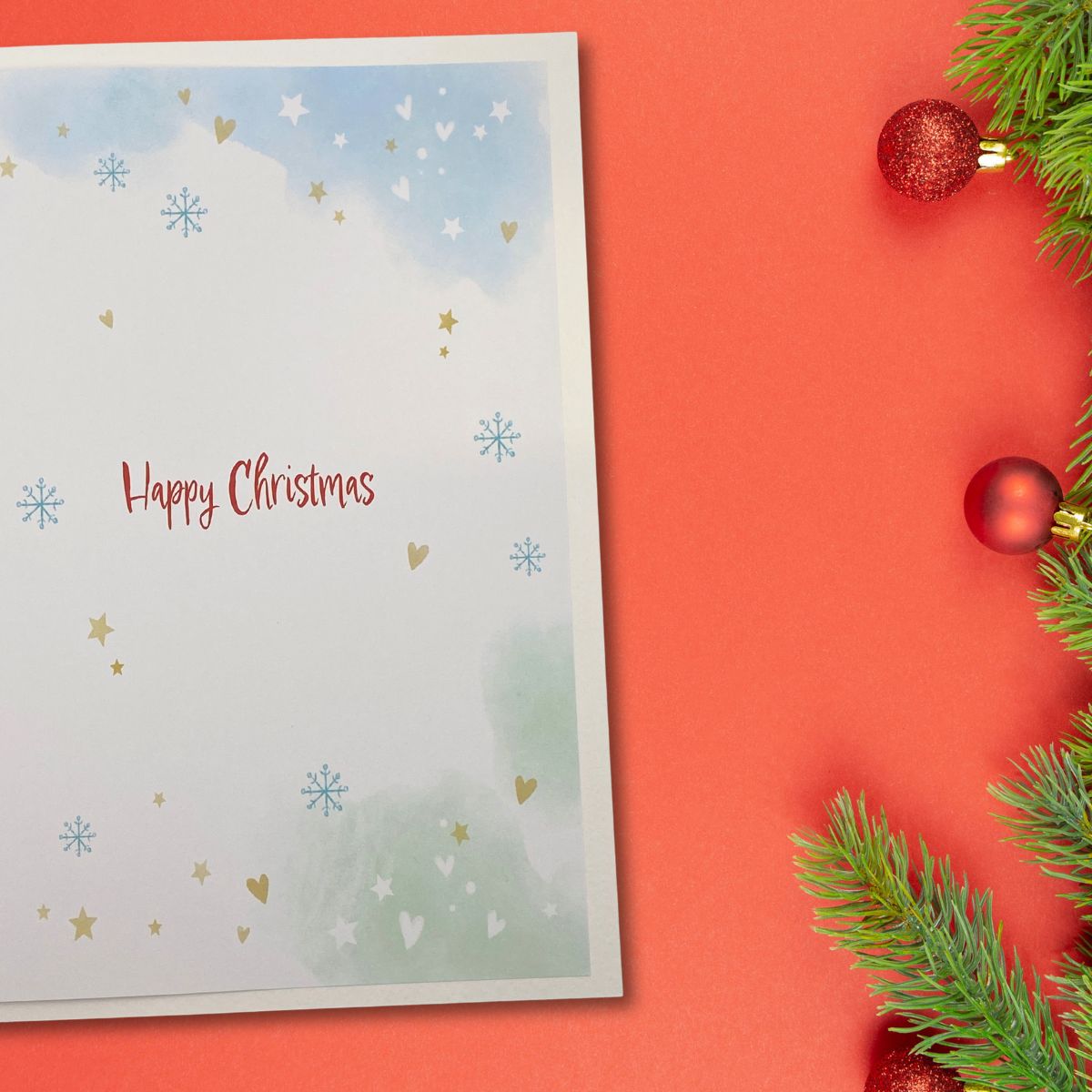 Son & Girlfriend Christmas Card - Awash With Colour