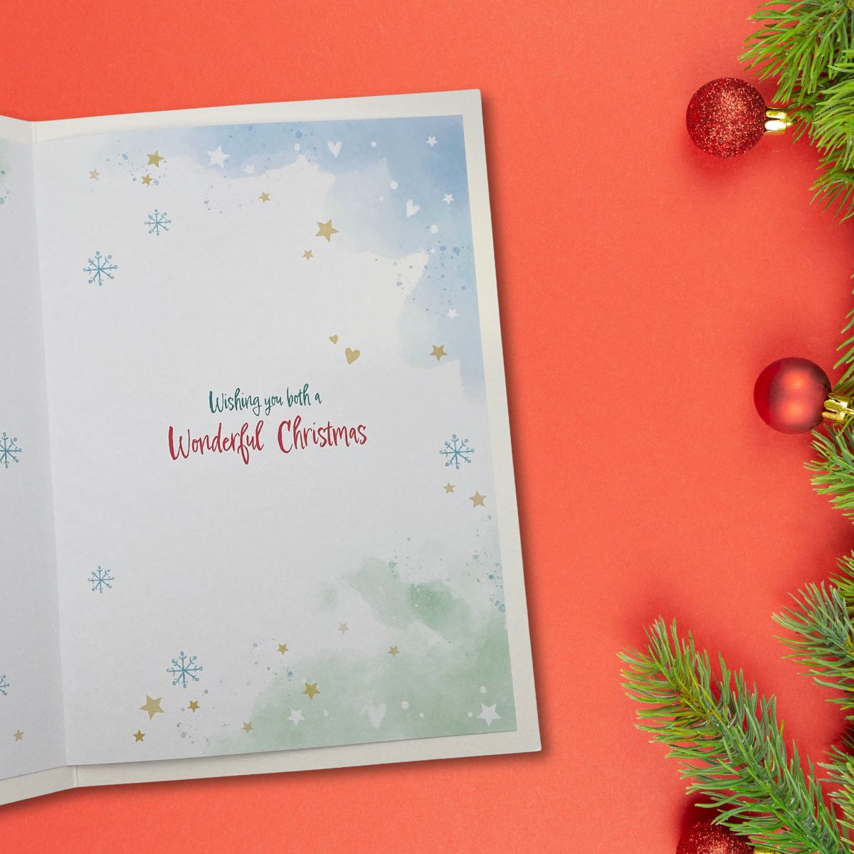 Auntie & Uncle Christmas Card - Awash With Colour