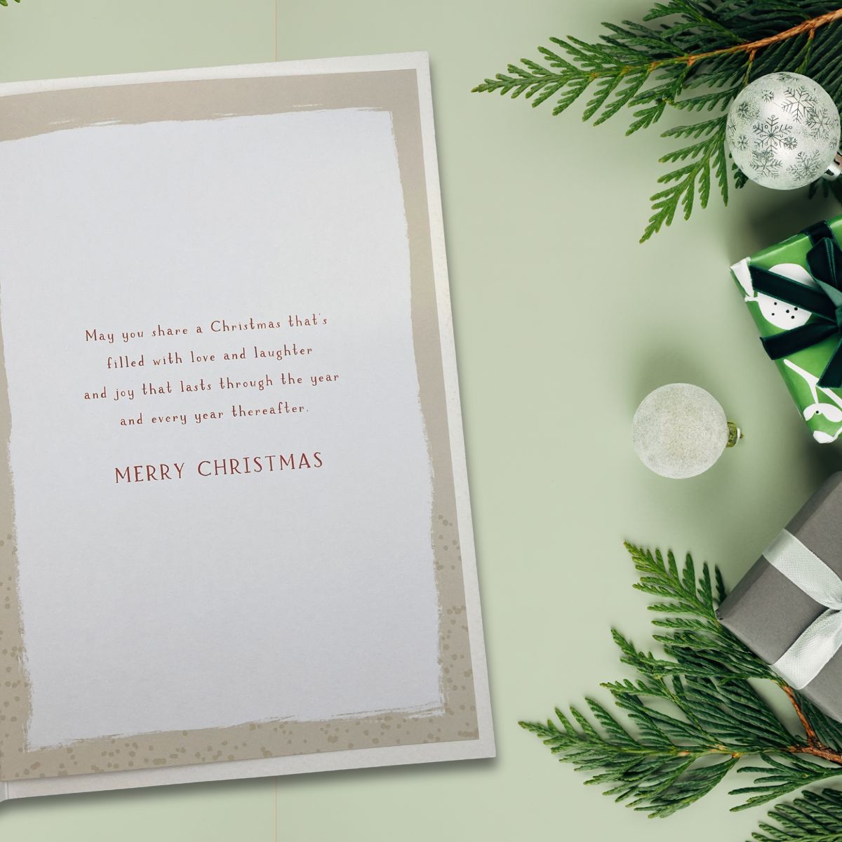 Granddaughter & Partner Christmas Card - Skylight Wine Gift