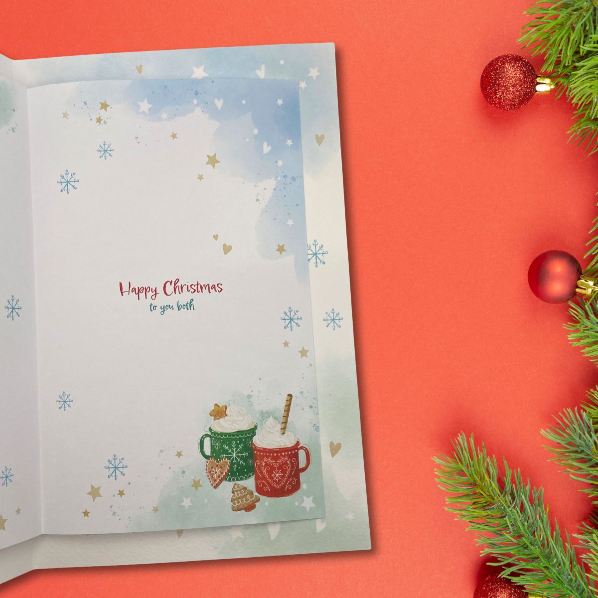 Son & Daughter-In-Law Large Christmas Card - Awash With Colour