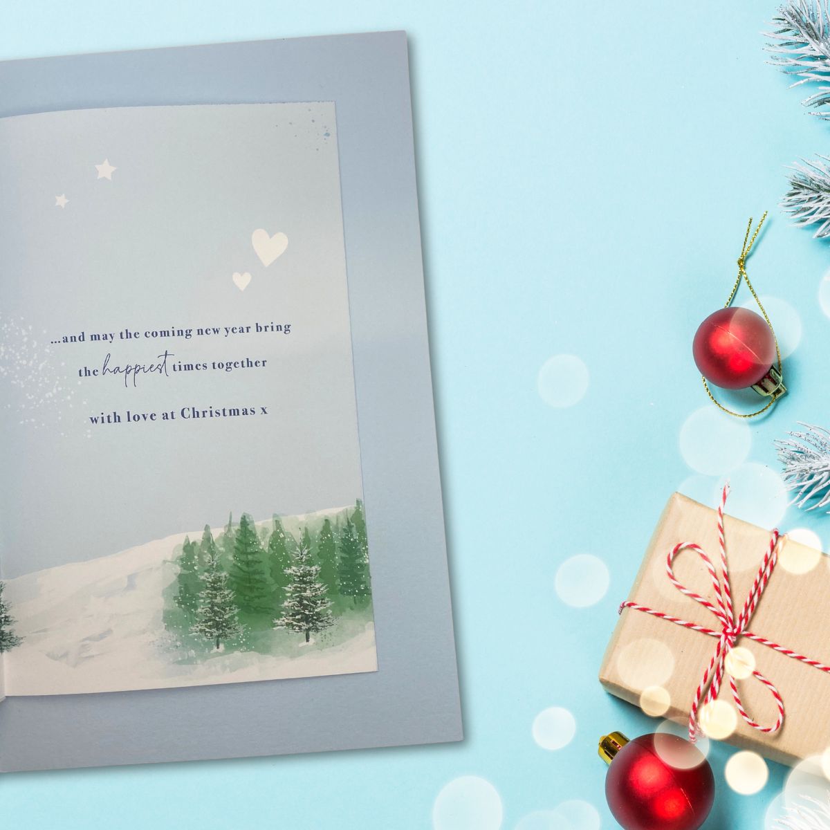 One I Love Large Christmas Card - Luxury Heart