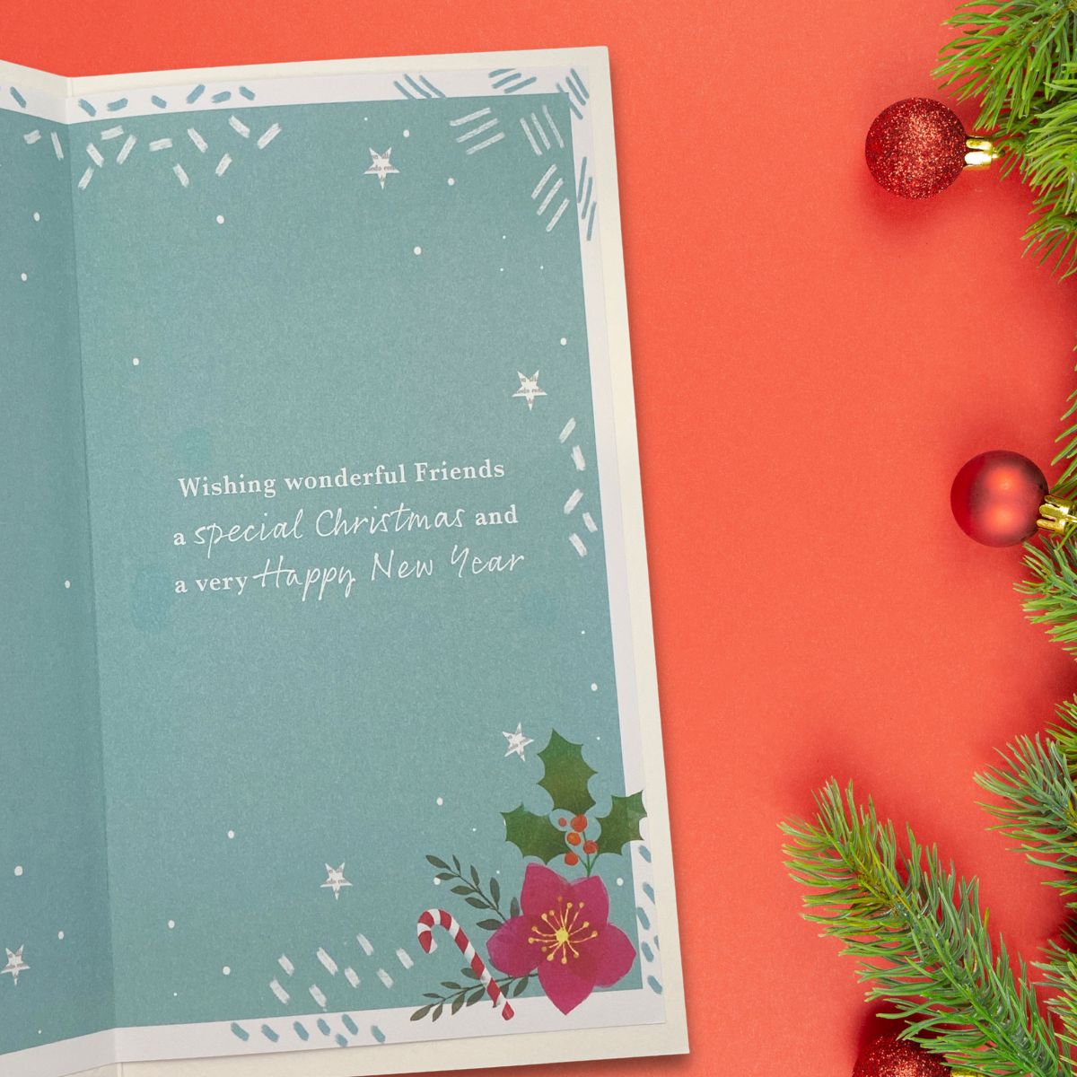 Friends Christmas Card - Most Especially For You