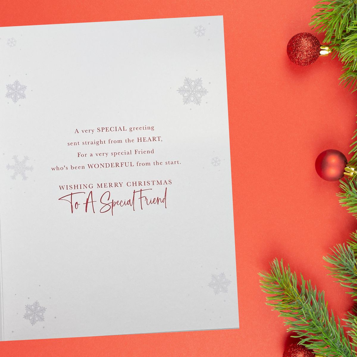 Friend Christmas Card - Red Front Door