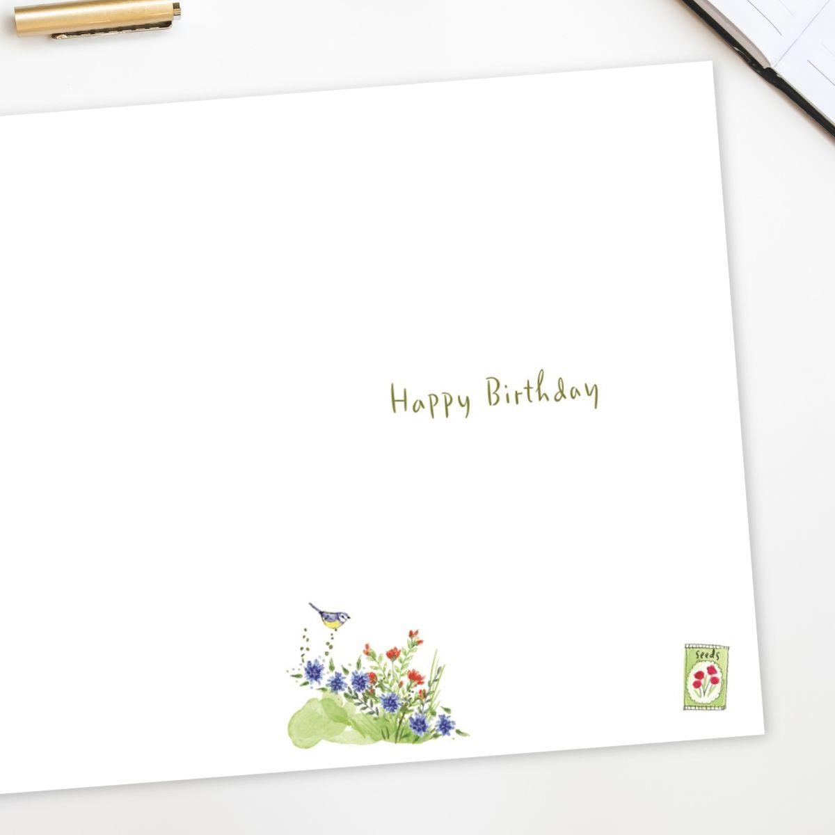 Off Grid Birthday Card - Garden Shed & Wellies