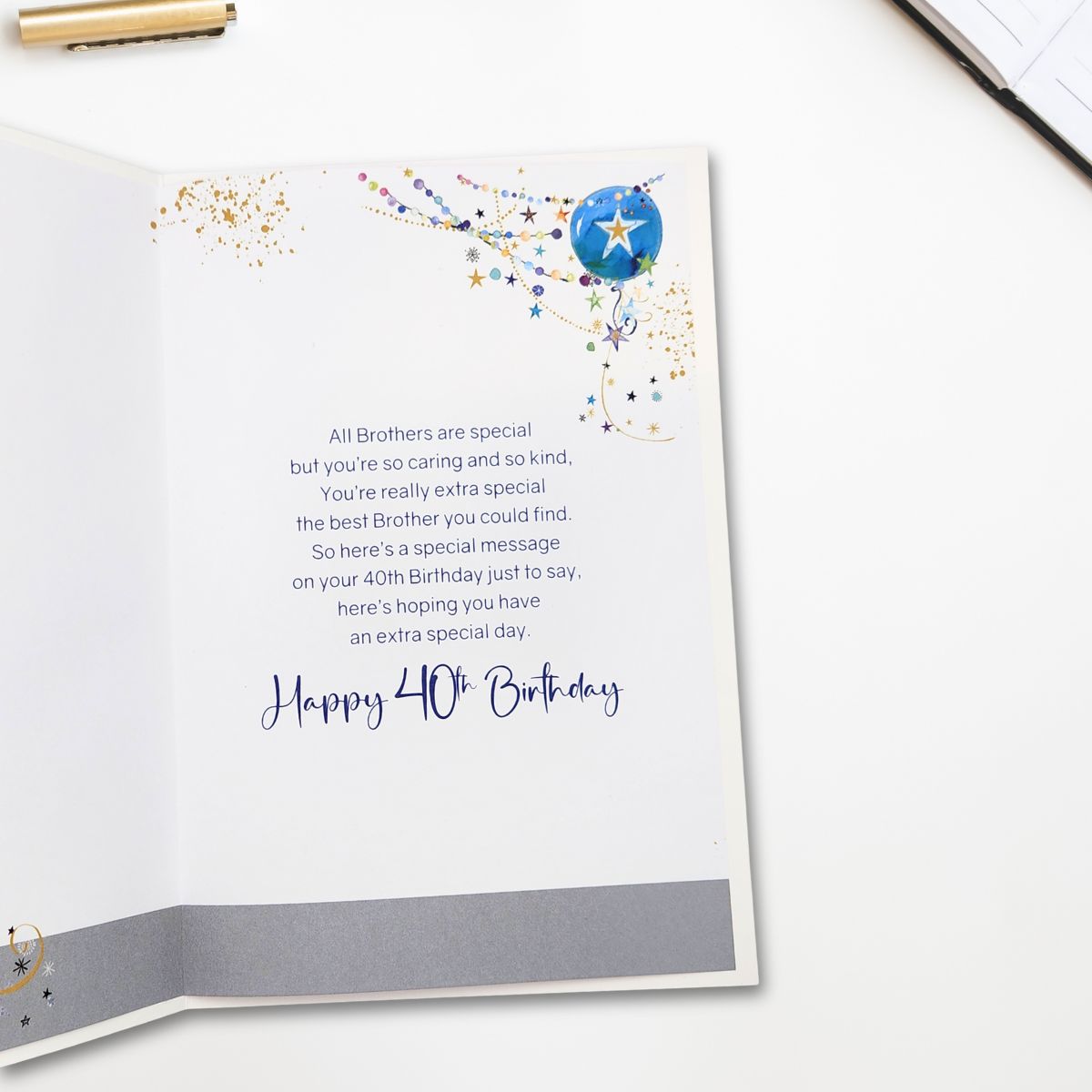 Brother 40th Birthday Card - Carnival Cake