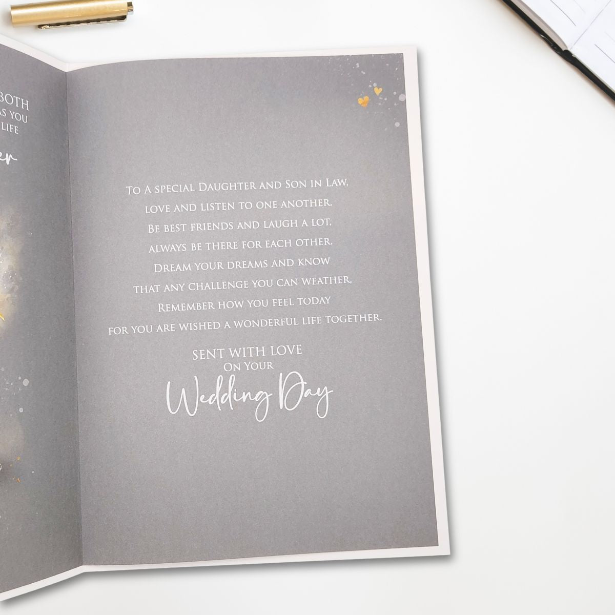 Daughter & Son-In-Law Wedding Day Card - Grace Flutes