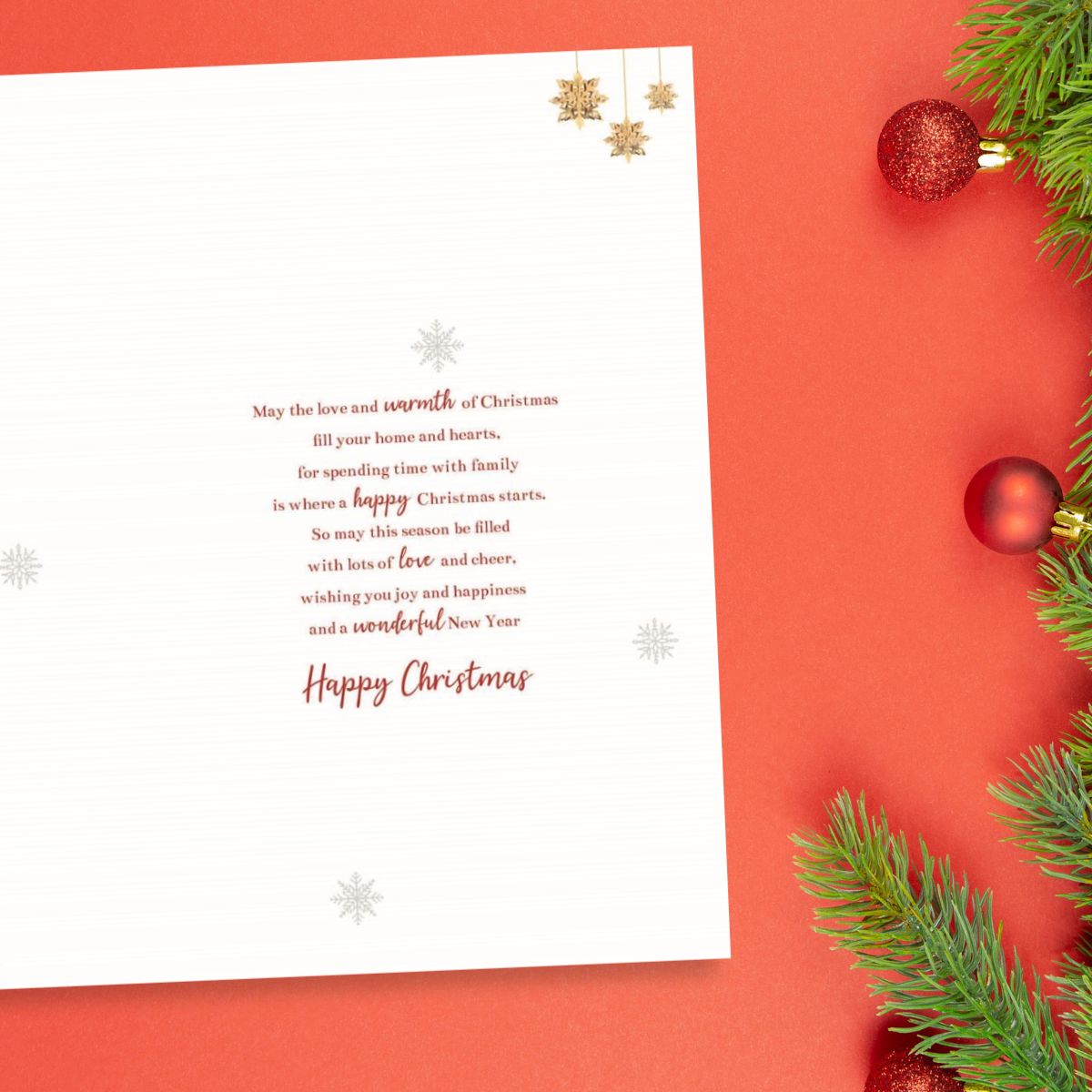 Niece & Family Christmas Card - Essence Fireside