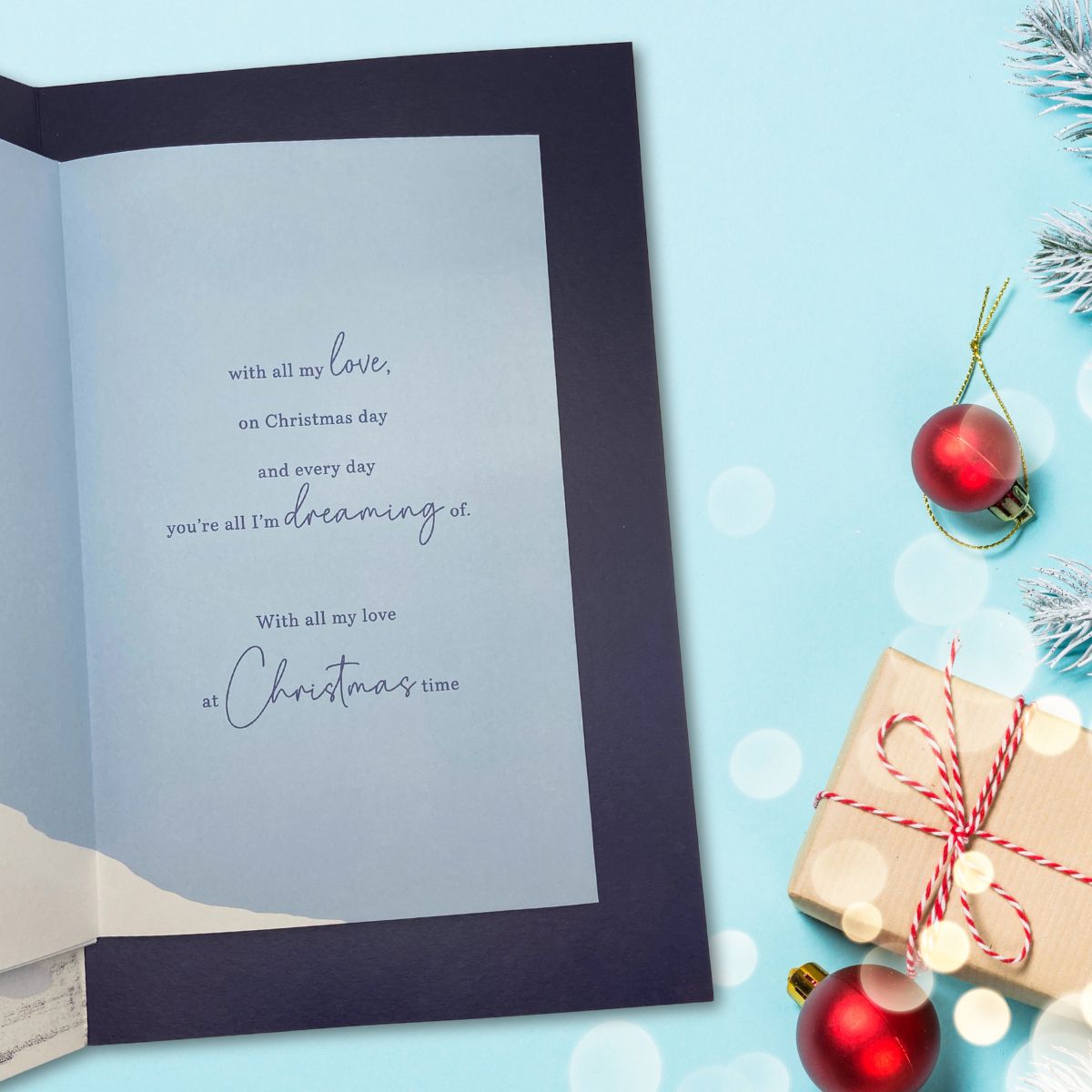 Husband Large Christmas Card - Luxury Stag