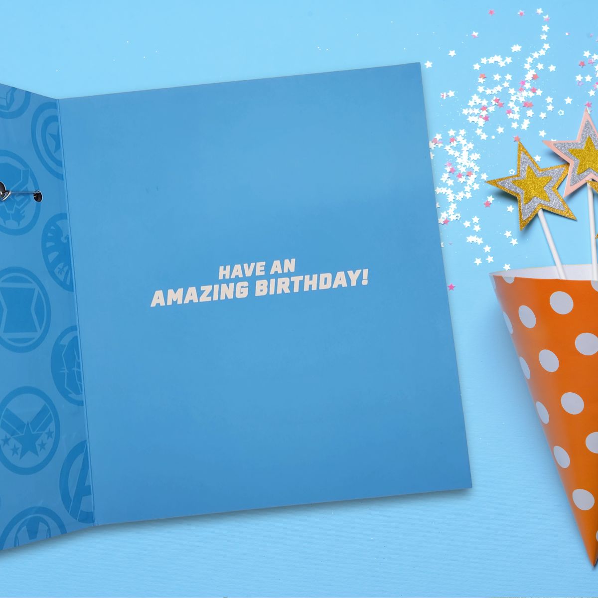 Nephew Birthday Card - Marvel Avengers With Badge