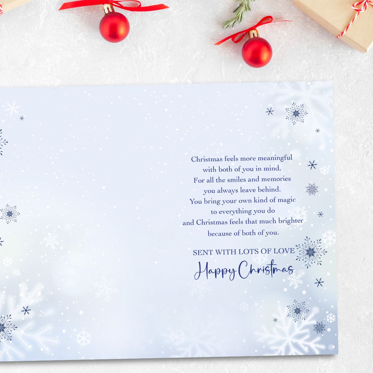 Granddaughter & Husband Christmas Card - Snowy Village