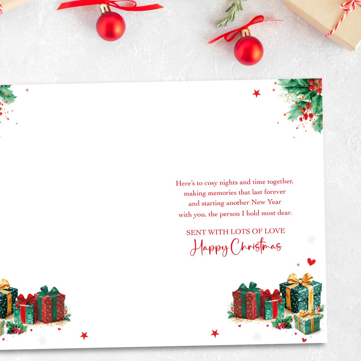 Partner Christmas Card - Christmas Gifts