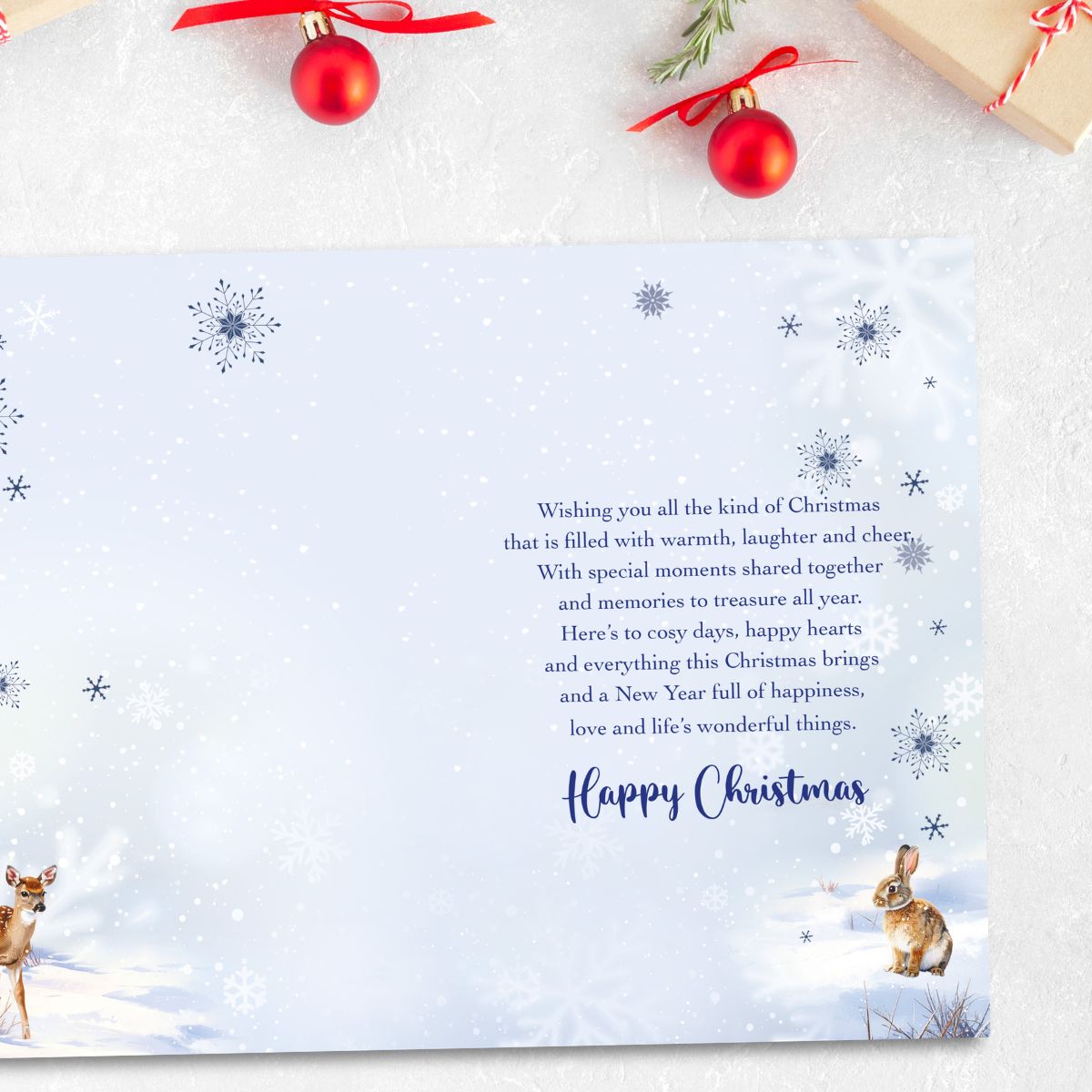 To All The Family Card - Snowy Woodland