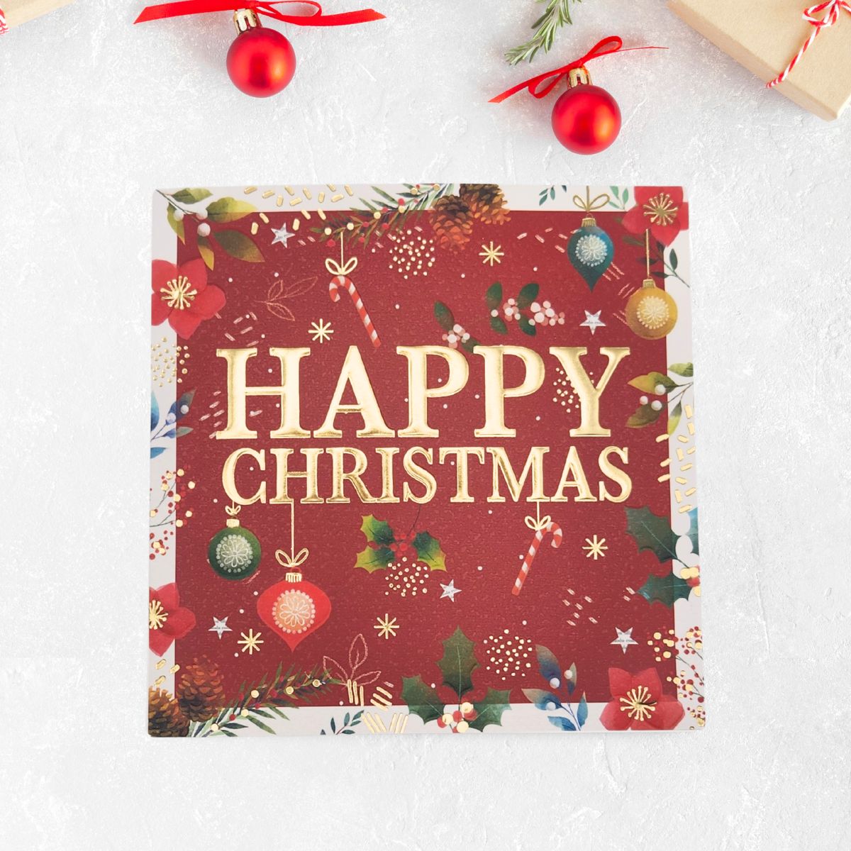 8 x Christmas Cards In Box - Happy Christmas