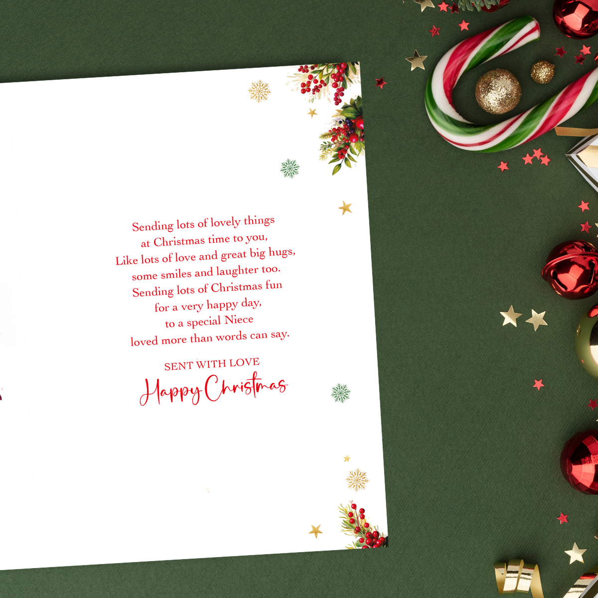 Niece Christmas Card - Festive Cocktails