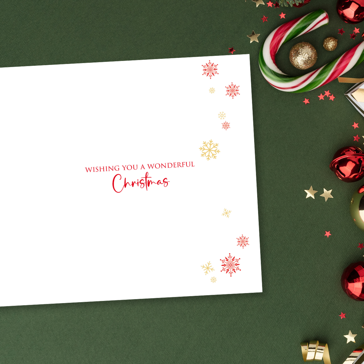 Open Christmas Card - Snowy Birdhouse