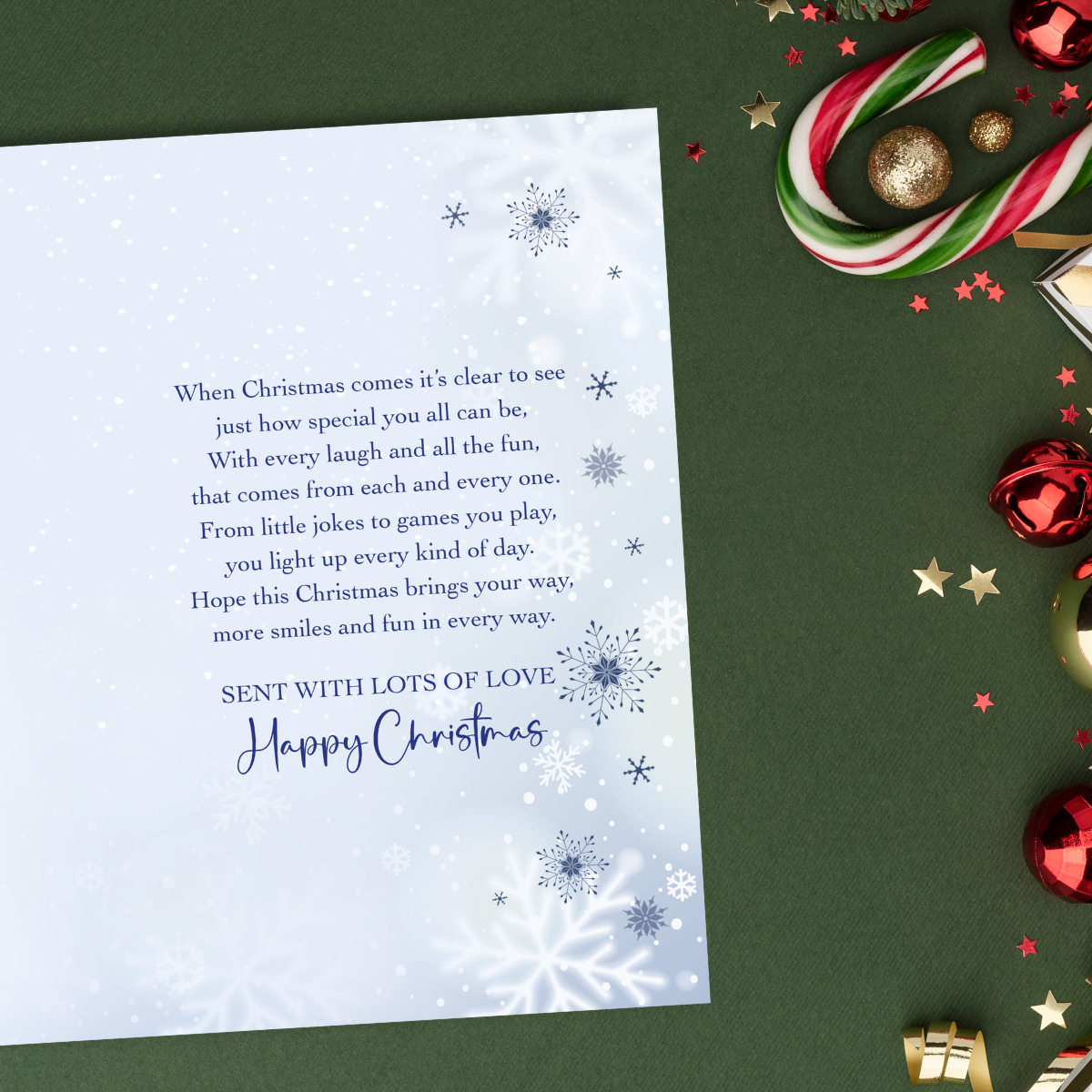 Grandchildren Christmas Card - Santa's On His Way