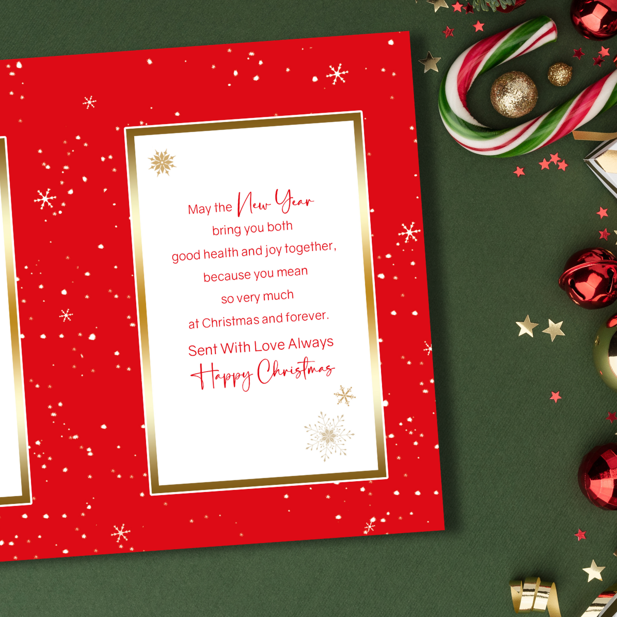 Mum & Dad Christmas Card - Snowy Postbox