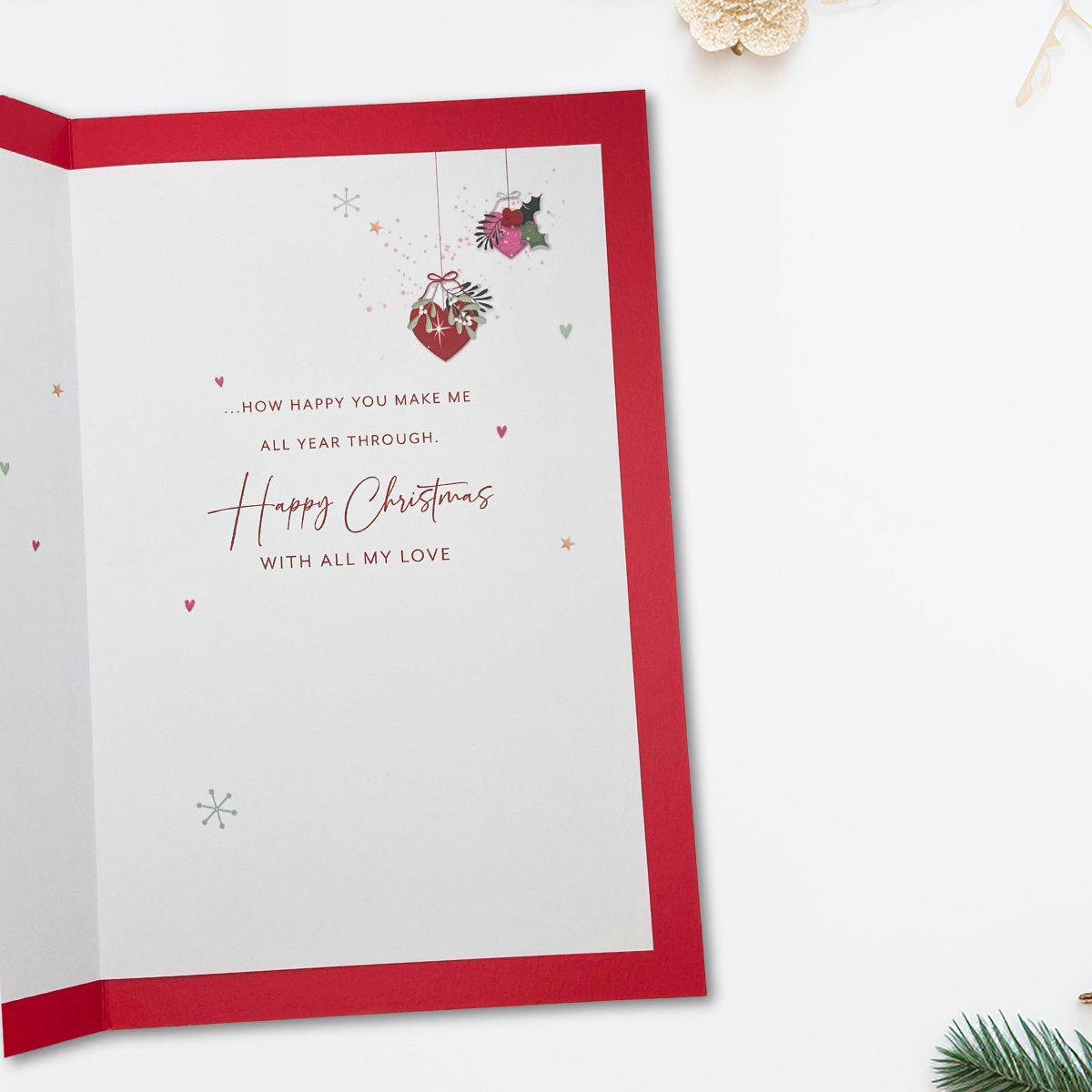 Someone Special Christmas Card - Floral Heart