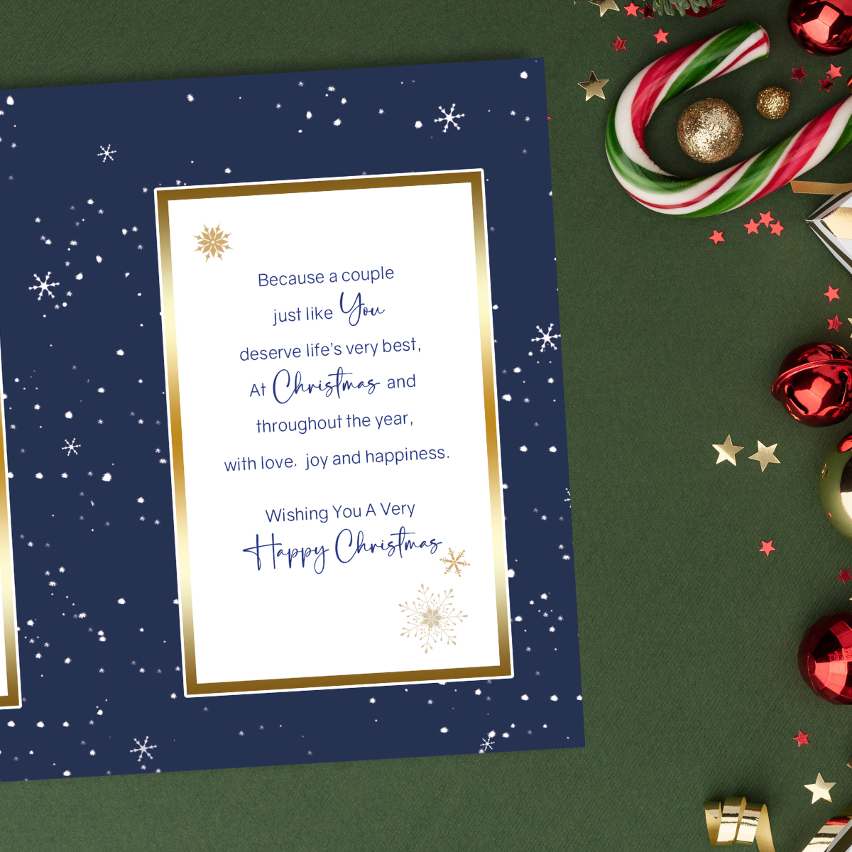 Special Couple Christmas Card - Large Spending Time With You Both