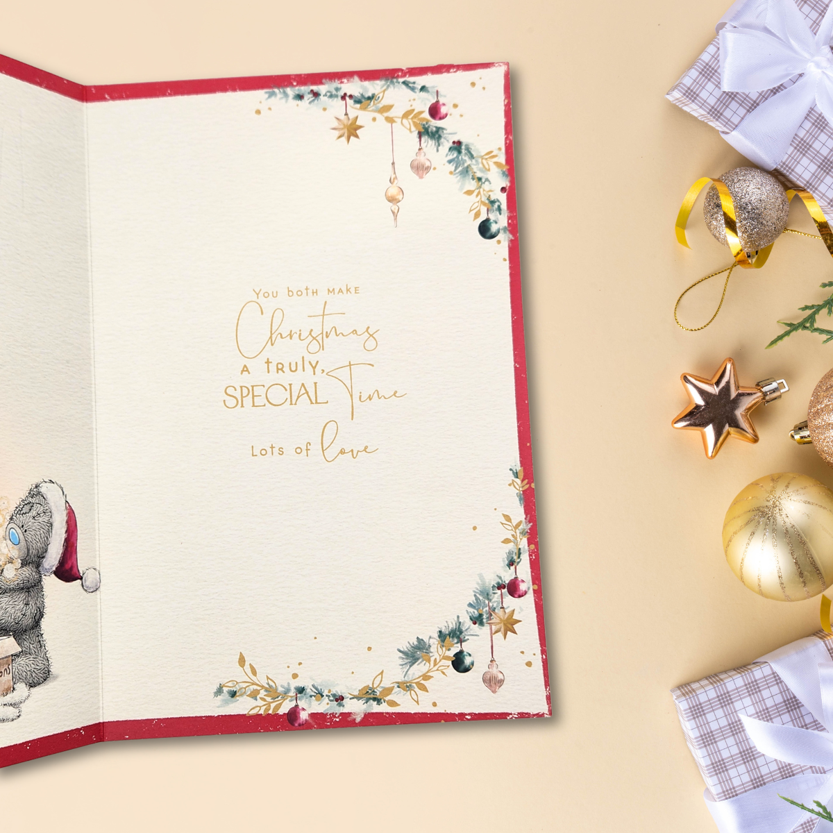 Mum & Dad Christmas Card - Me To You Tree Delivery