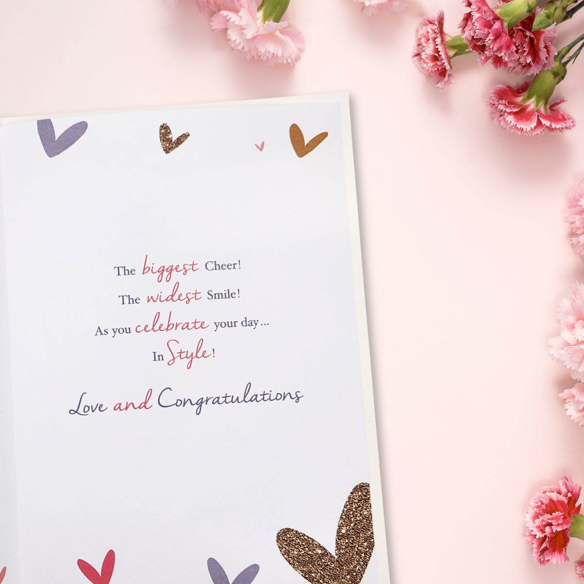 Daughter & Son-In-Law Wedding Day Card - Signature Hearts