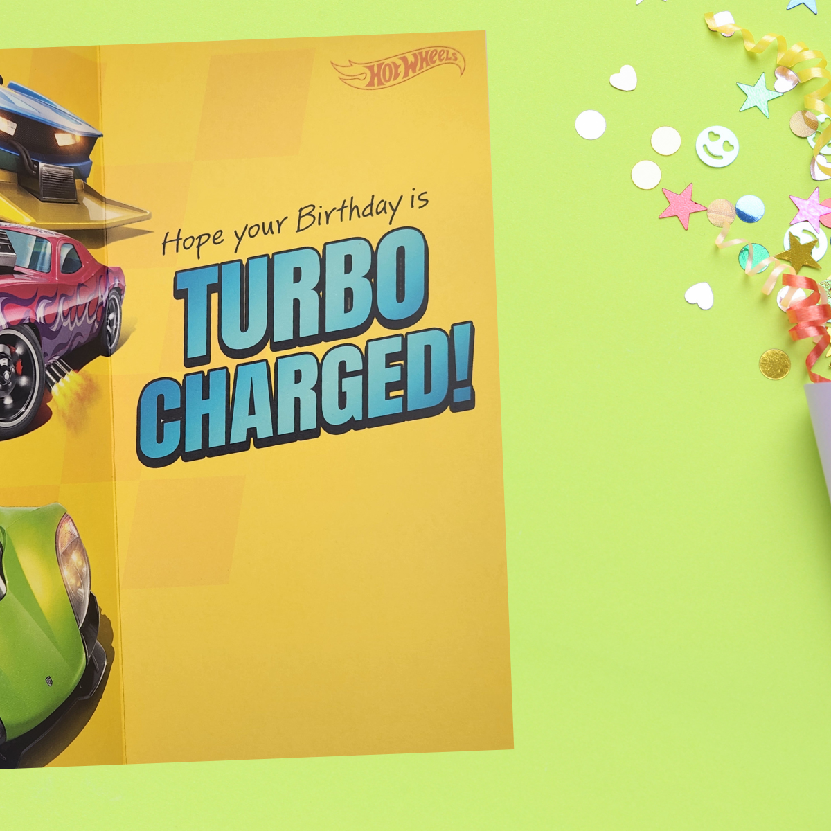 5th Birthday Card - Hot Wheels