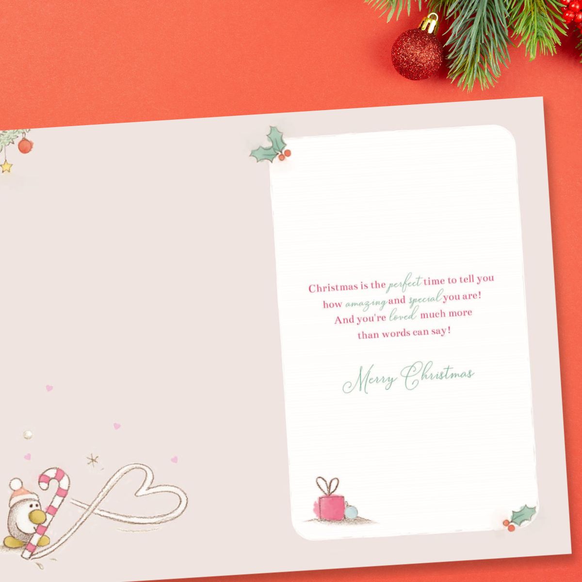 Wife Christmas Card - Barley Bear