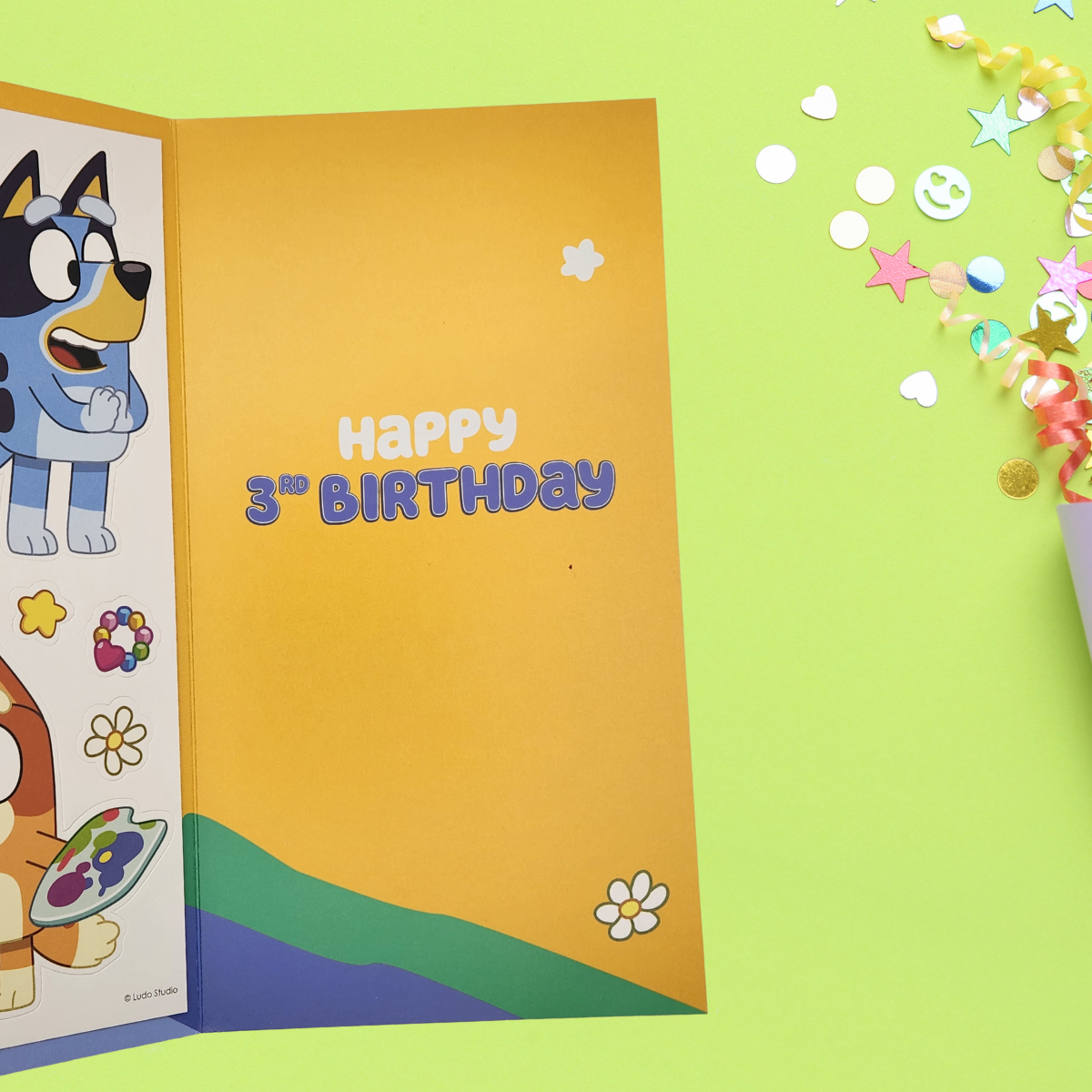3rd Birthday Card - Bluey