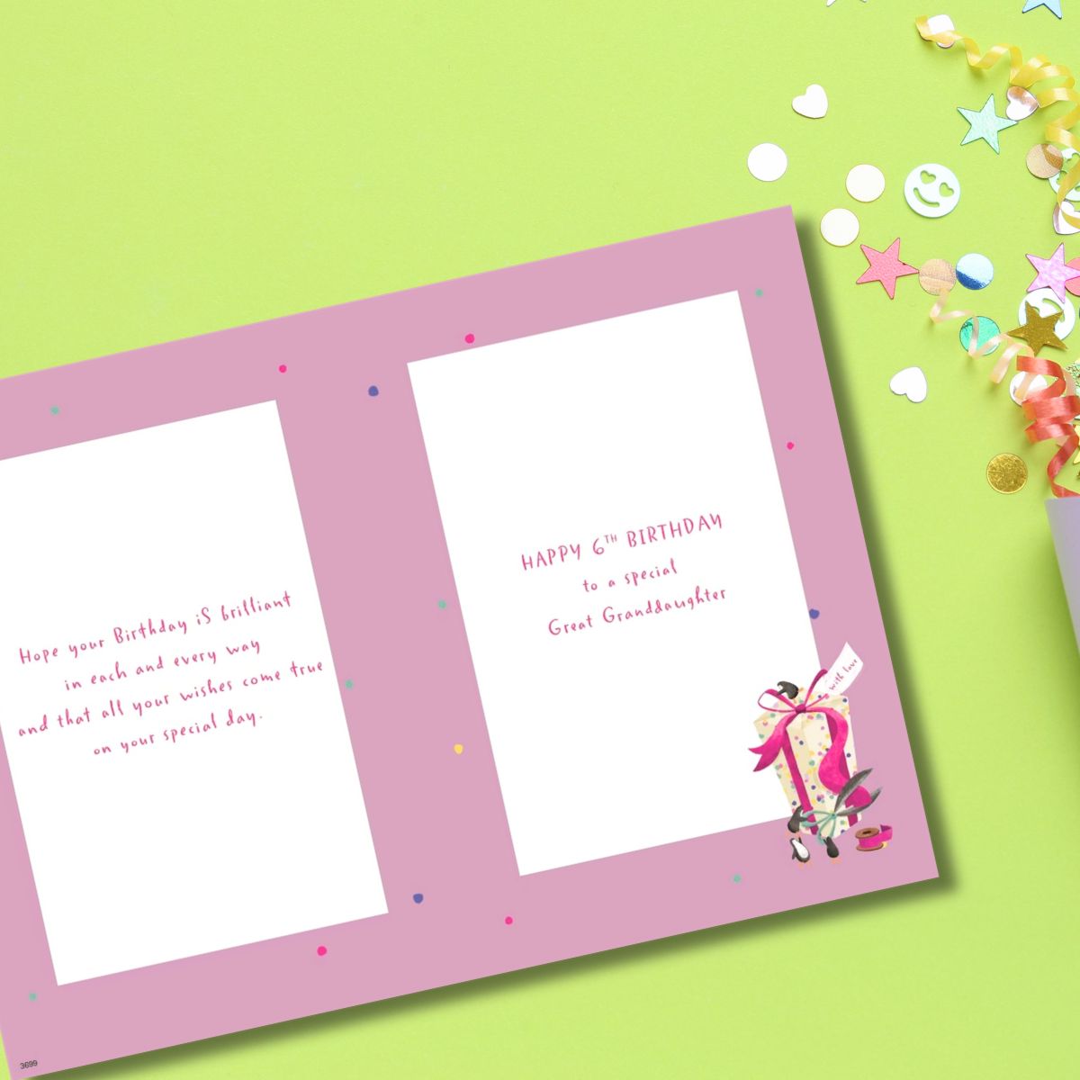 Great Granddaughter 6th Birthday Card - Big World Little Things