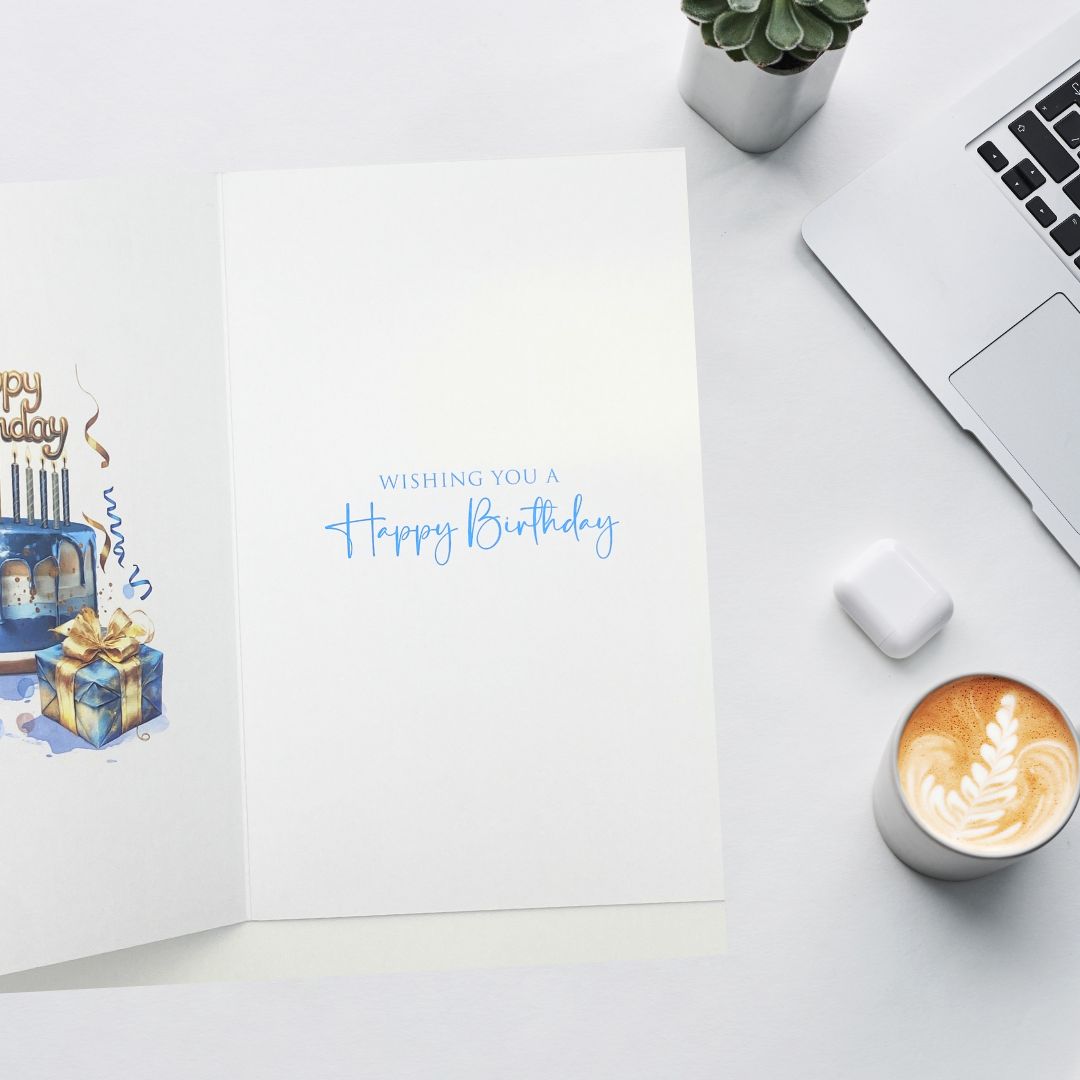 Birthday Bliss Birthday Card - Cake & Balloons