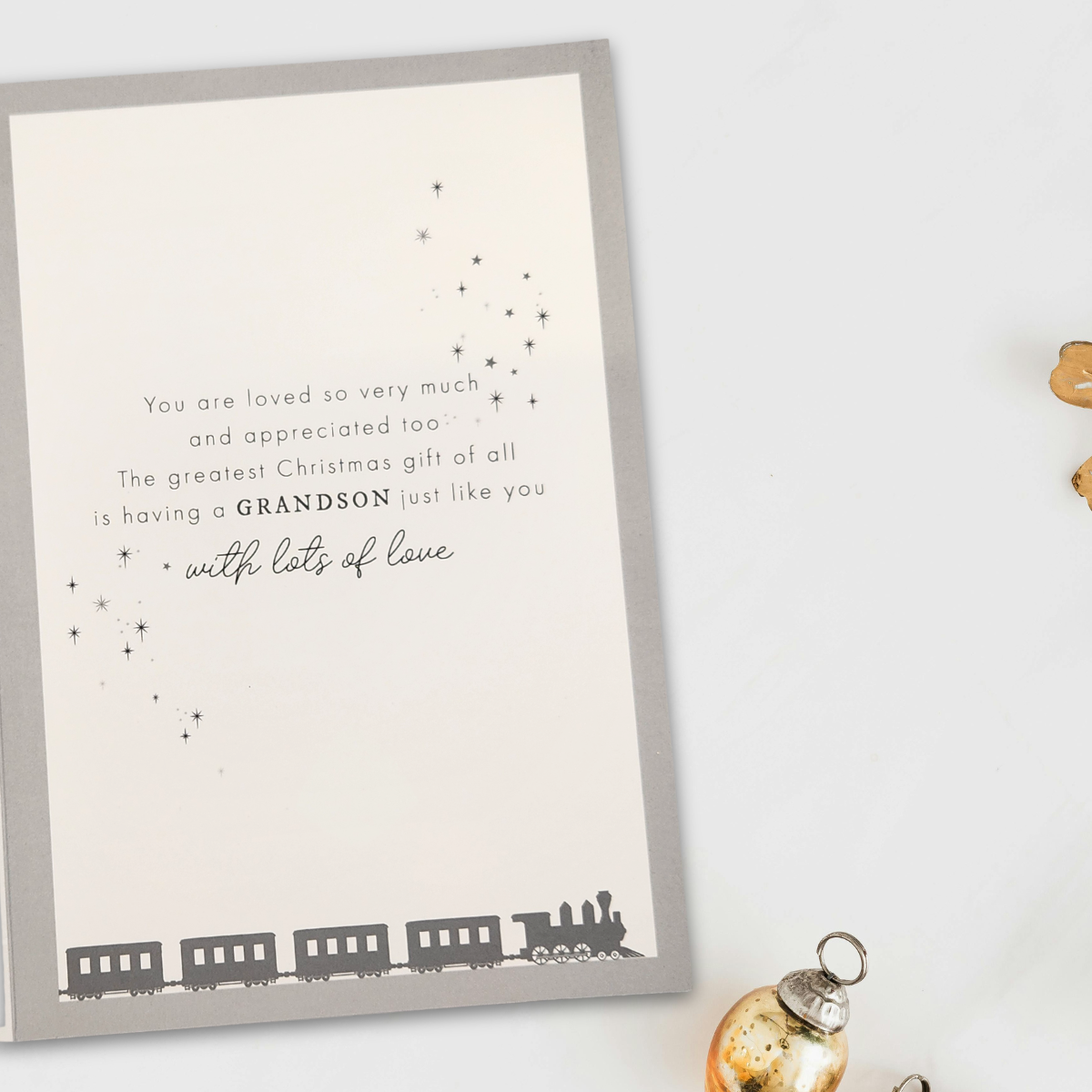 Grandson Christmas Card - Steam Train