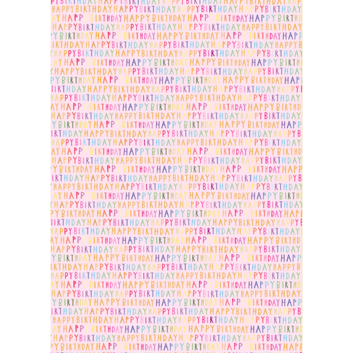 Giftwrap - Luxury Happy Birthday Neon Text Pink Wrapping Paper