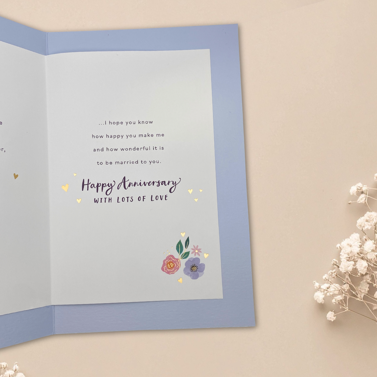 Wife Anniversary Card - Lace Doves & Hearts