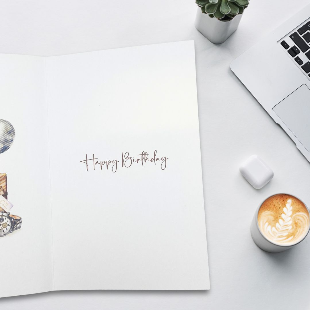 Birthday Bliss Birthday Card - Whisky & Watch