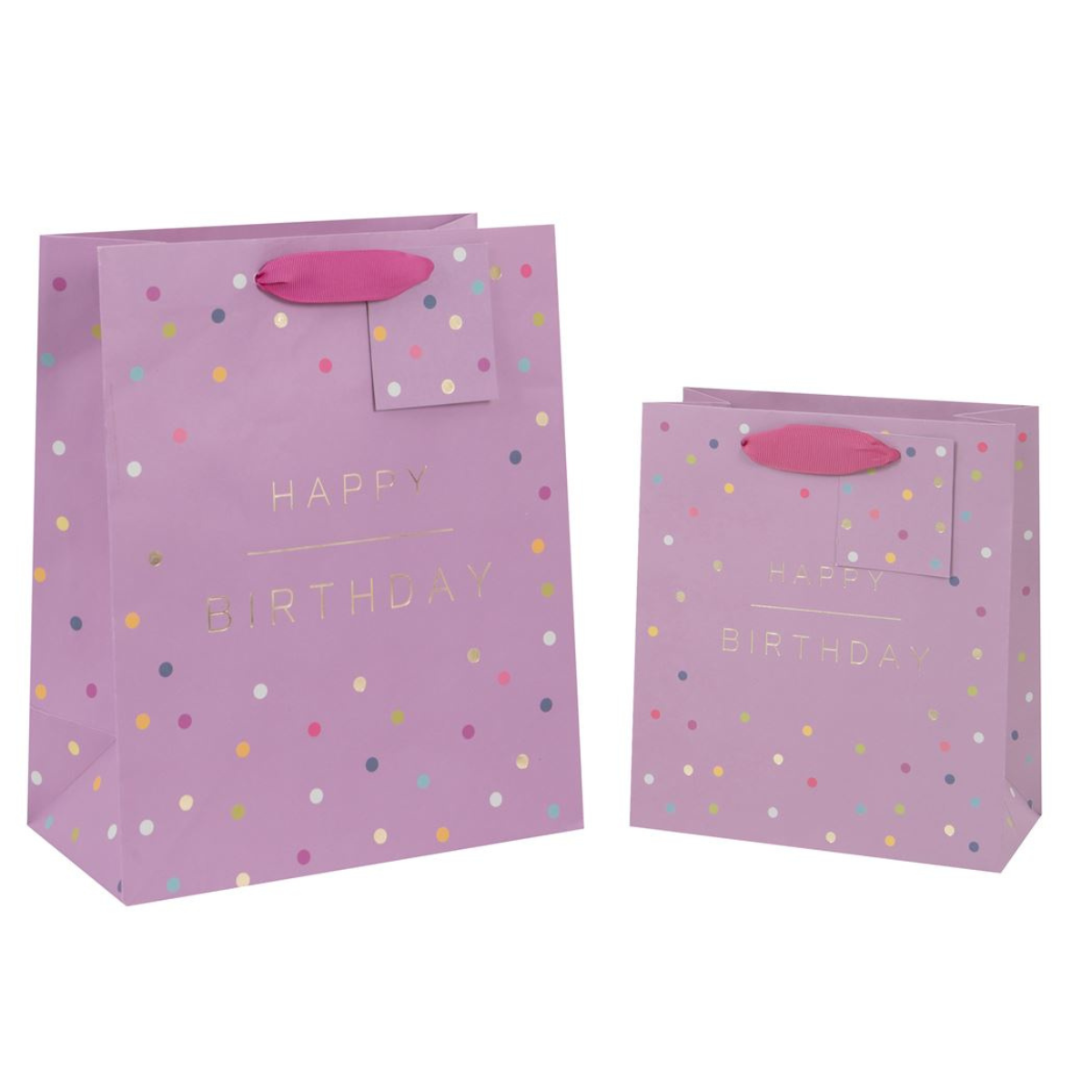 Gift Bag Medium - Purple Spots