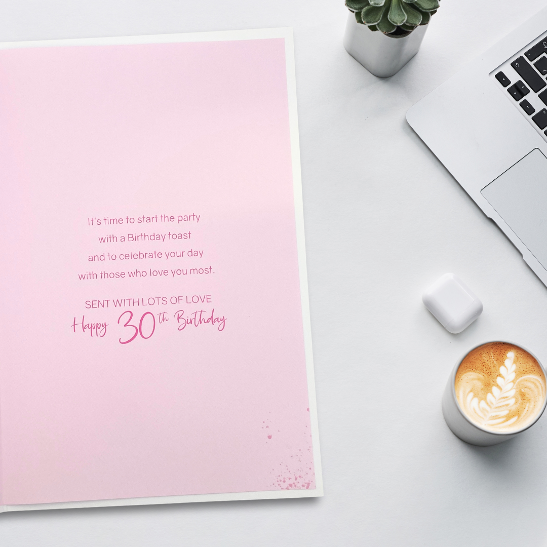 Sister 30th Birthday Card - Gifts & Bubbly